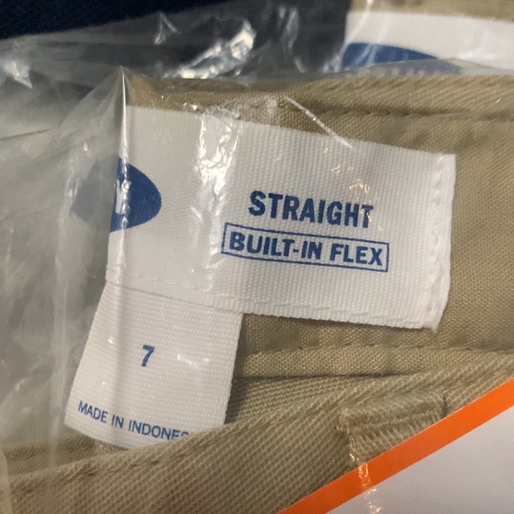 Set of 2 NWT Boys Khaki Pants Size 7 Uniform reinforced knee - Picture 2 of 6